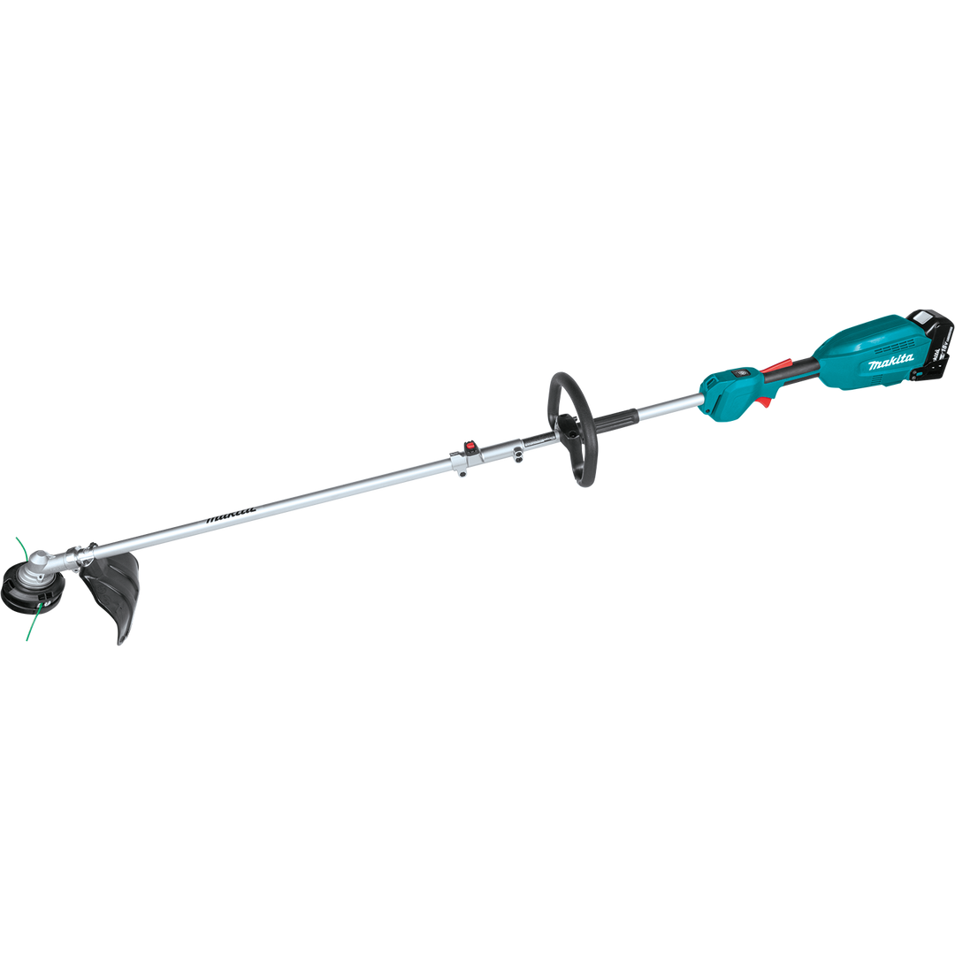 MAKITA 18V LXT® Lithium‑Ion Brushless Cordless Couple Shaft Power Head Kit w/ 13" String Trimmer & 10" Pole Saw Attachments (4.0Ah) XUX02SM1X4