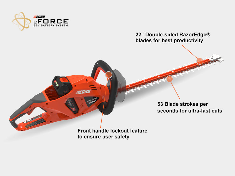ECHO DHC-2300 56V EFORCE BATTERY HEDGE TRIMMER
