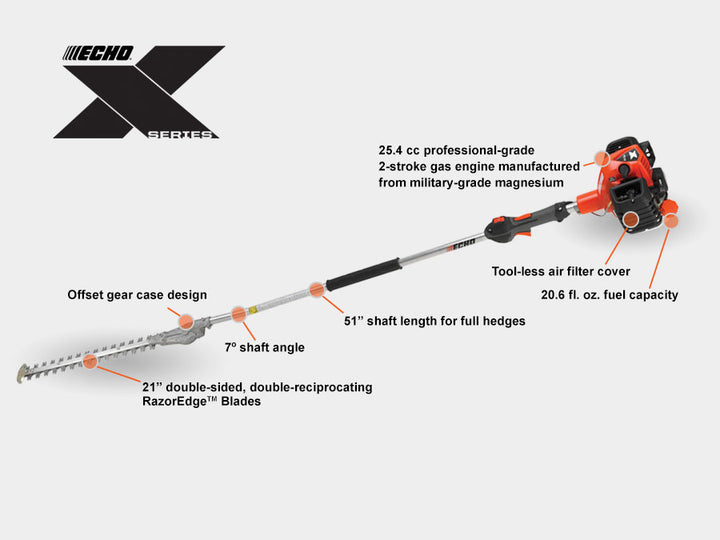ECHO SHC-2620 X-SERIES PROFESSIONAL SHAFTED HEDGE TRIMMER