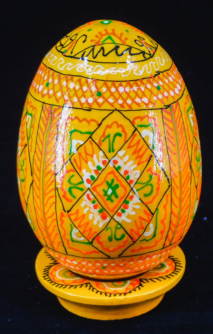 ONE LARGE UKRANIAN PYSANKY EASTER EGG ON A STAND MADE IN UKRAINE!