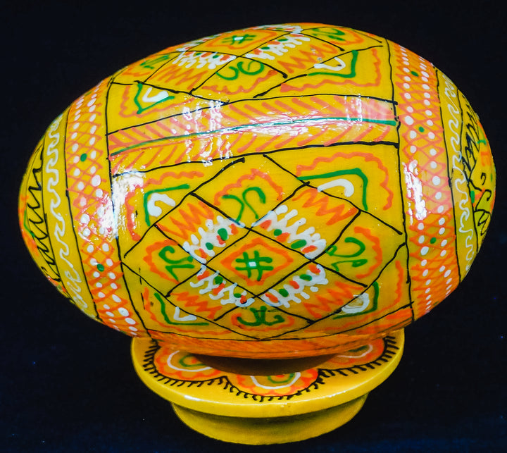 ONE LARGE UKRANIAN PYSANKY EASTER EGG ON A STAND MADE IN UKRAINE!