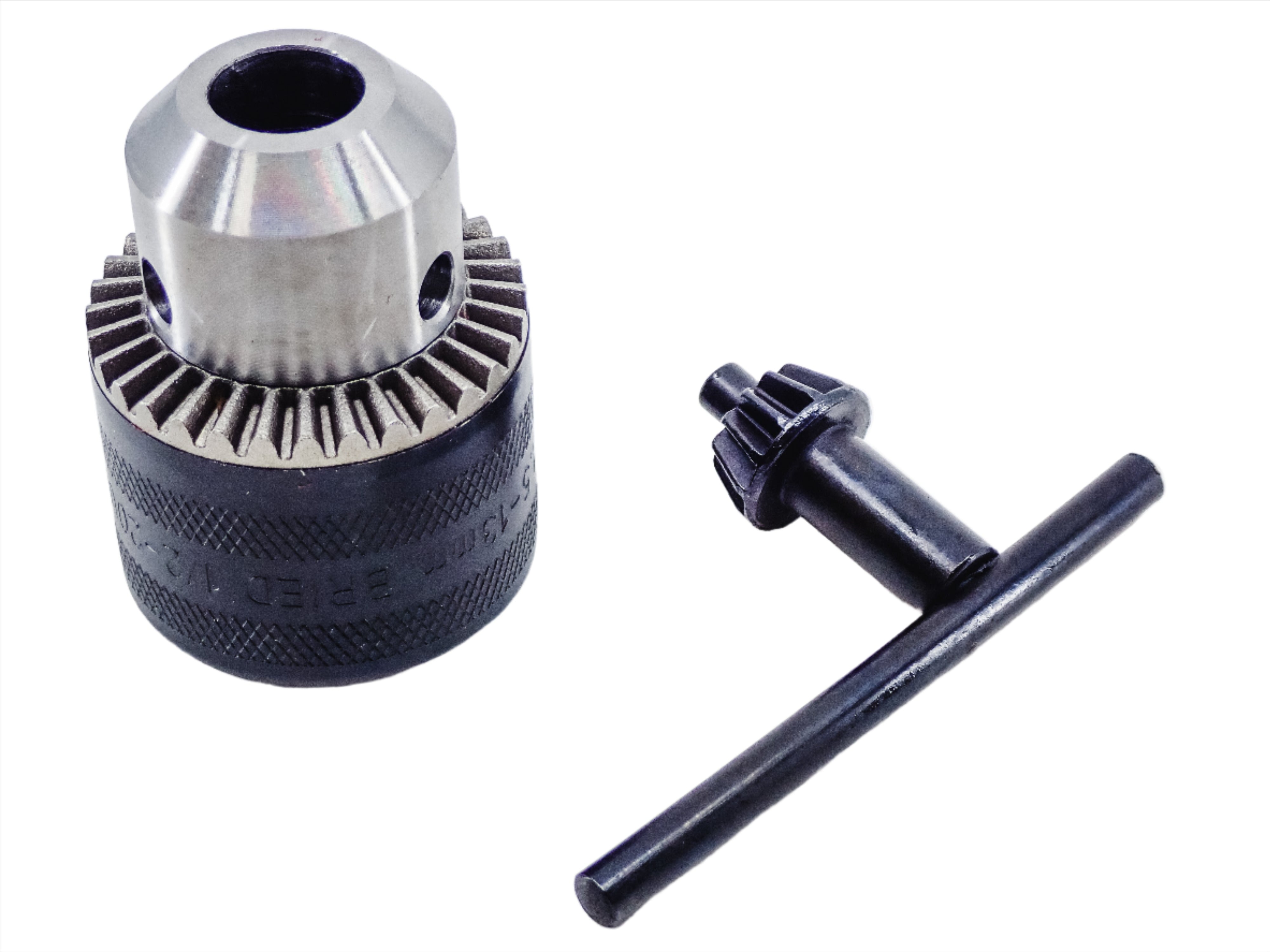 thumbnail image 2 of 13mm (1/2'') Metal Drill Chuck With Key – 1/2x20 UNF Thread – Fits Ryobi, Makita, Dewalt 2 of 6