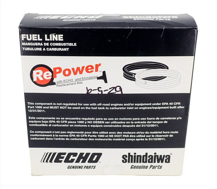 GENUINE ECHO BLACK FUEL LINE 3MMx7MM 90016 25FT BULK