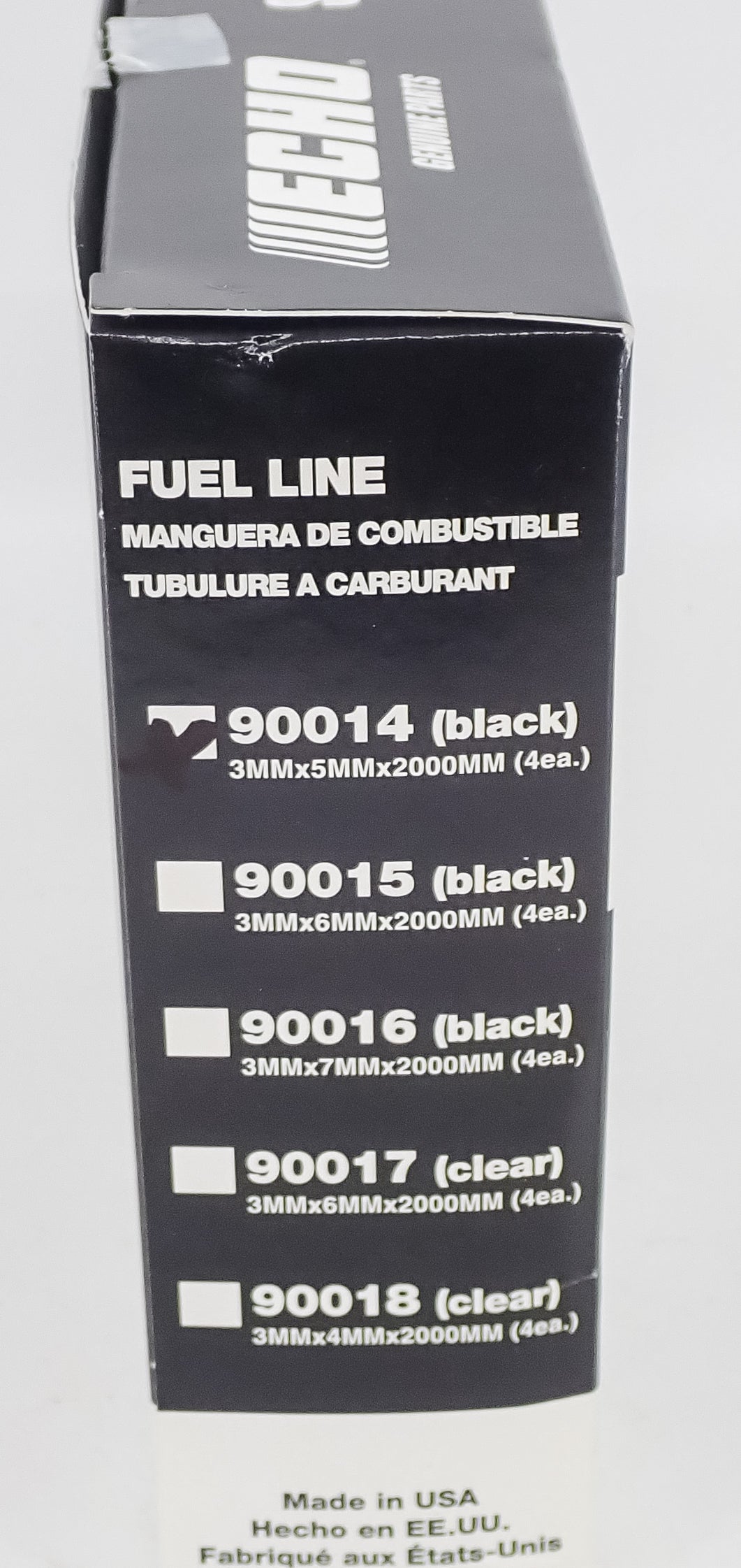 GENUINE ECHO BLACK FUEL LINE 3MMx5MM 90014 25FT BULK
