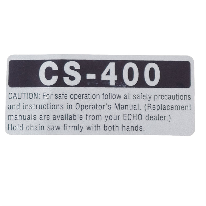 GENUINE ECHO CS-400 AIR FILTER COVER DECAL X503007851