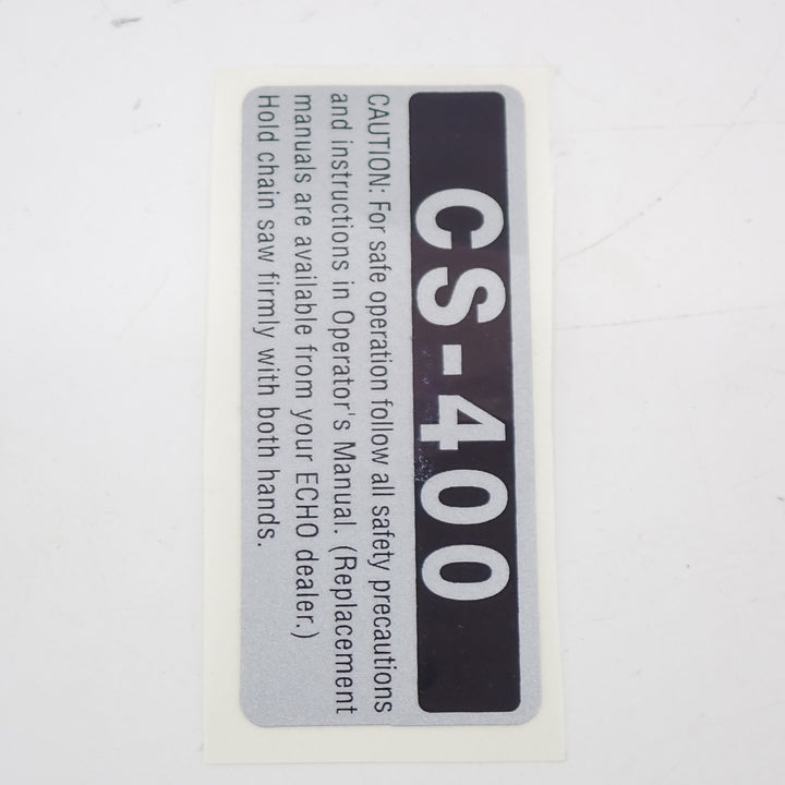 GENUINE ECHO CS-400 AIR FILTER COVER DECAL X503007851