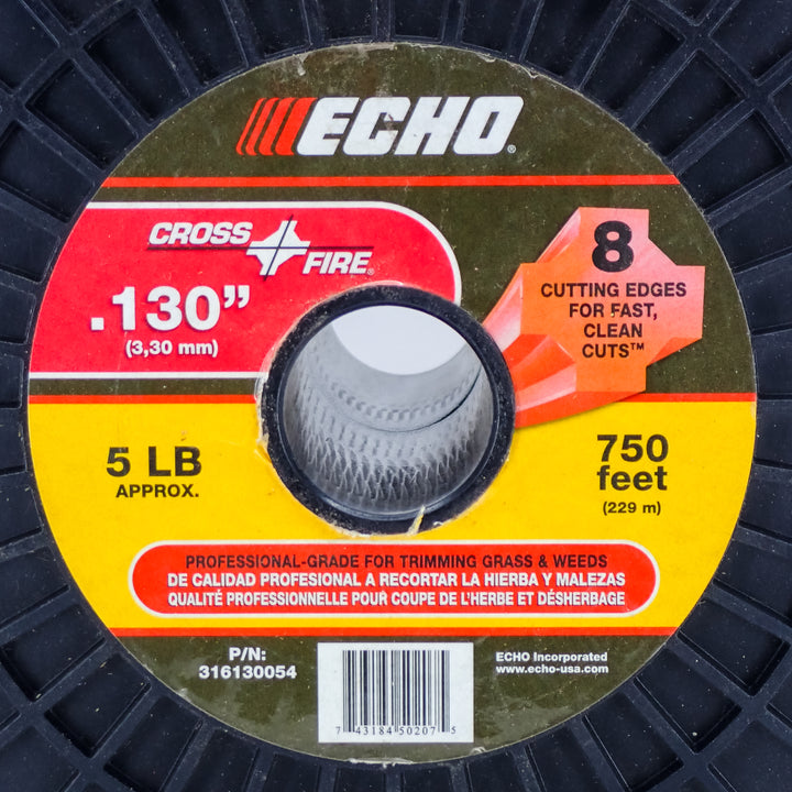 GENUINE ECHO CROSSFIRE TRIMMER LINE .130 5LB SPOOL  316130054