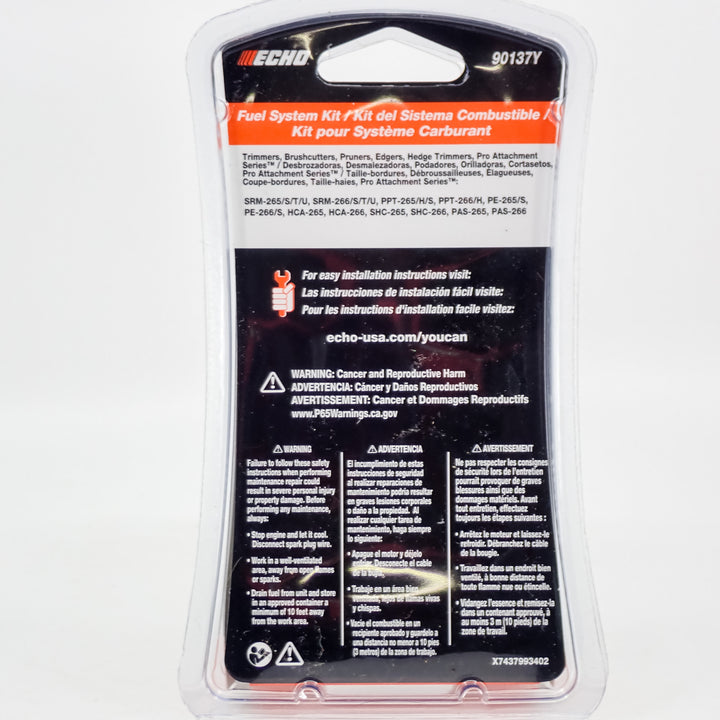 GENUINE ECHO FUEL SYSTEM MAINTENANCE KIT FITS SRM-266 + MORE 90137Y