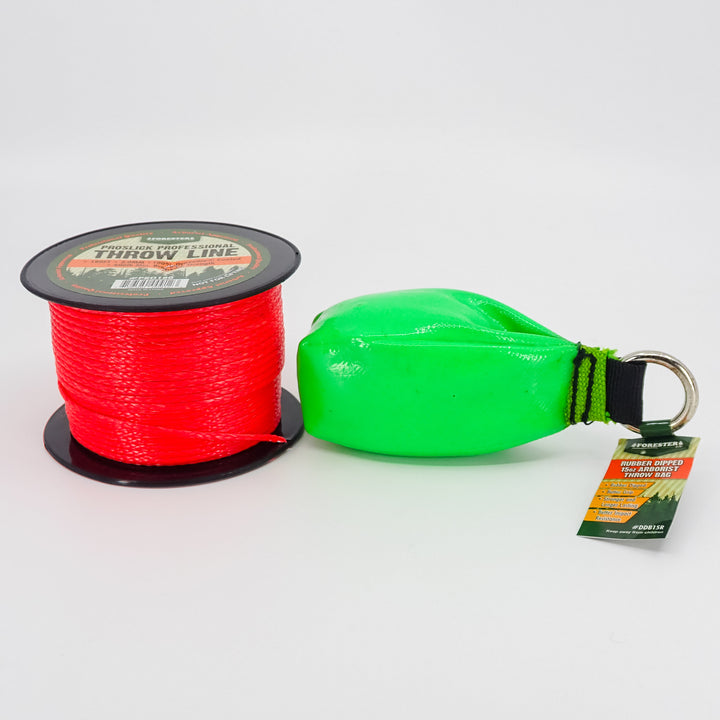 FORESTER PROFESSIONAL ARBORIST THROW LINE COMBO WITH RUBBER DIPPED THROW BAG