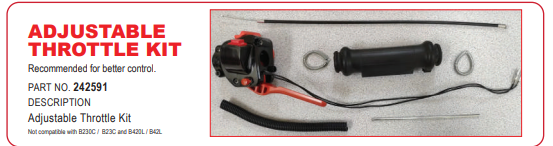 GENUINE MARUYAMA NEW STYLE THROTTLE CONVERSION KIT 242591