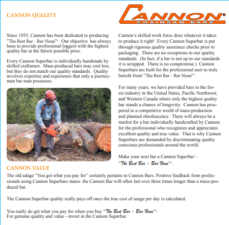 CANNON SUPERMINI BAR -- THE BEST BAR, BAR NONE!  MADE IN CANADA