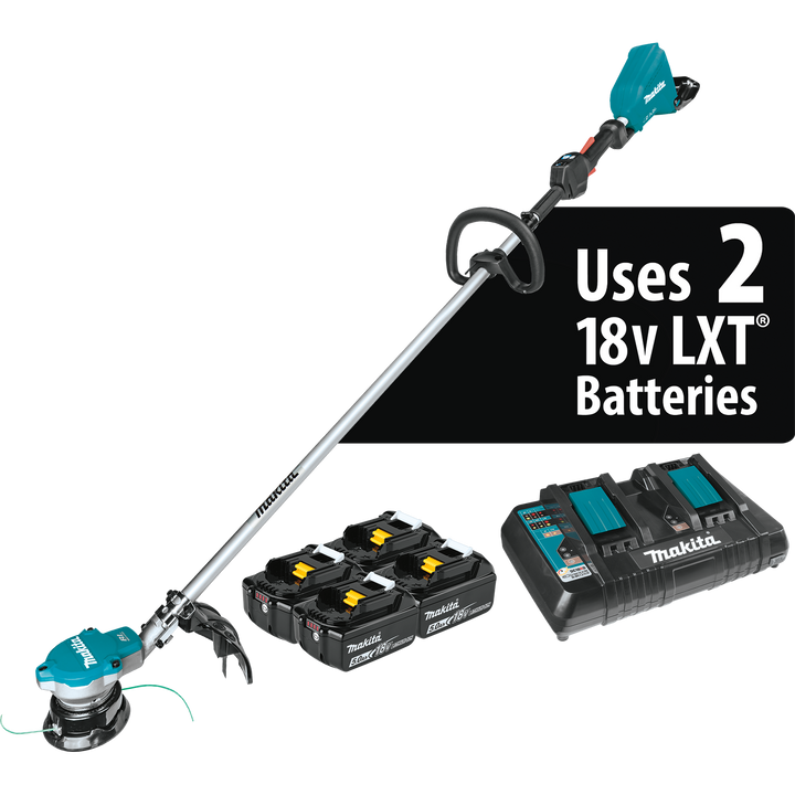 MAKITA 36V (18V X2) LXT® Brushless String Trimmer Kit with 4 Batteries (5.0Ah) XRU15PT1