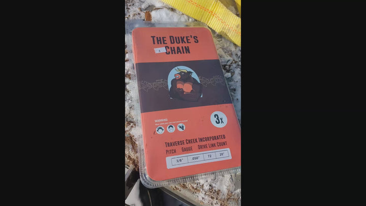 THE DUKE'S PROFESSIONAL HARD CHROME 3-PACK FULL-CHISEL CHAINSAW CHAIN