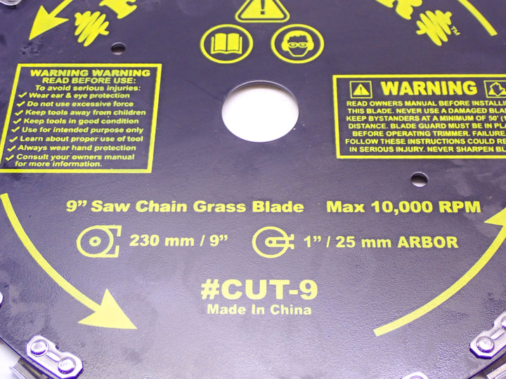 FORESTER CHAINSAW BRUSHCUTTER 9" SAW BLADE  20-25MM ARBOR CUT-9