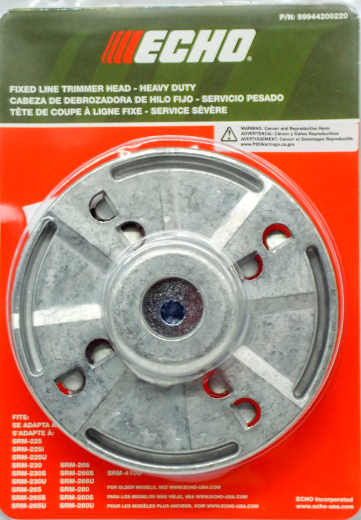 GENUINE ECHO HEAVY DUTY METAL FIXED LINE TRIMMER HEAD 99944200220