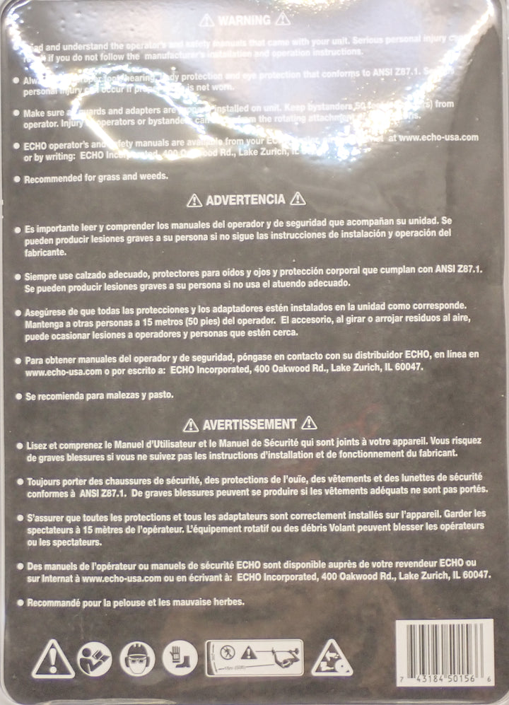 GENUINE ECHO HEAVY DUTY METAL FIXED LINE TRIMMER HEAD 99944200220