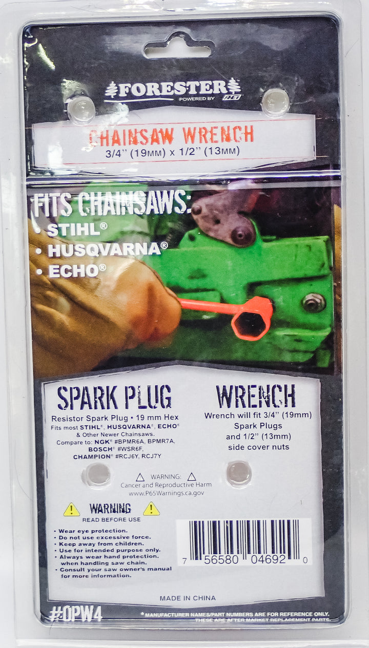FORESTER 2 PC COMBO SCRENCH CHAINSAW WRENCH AND SPARK PLUG