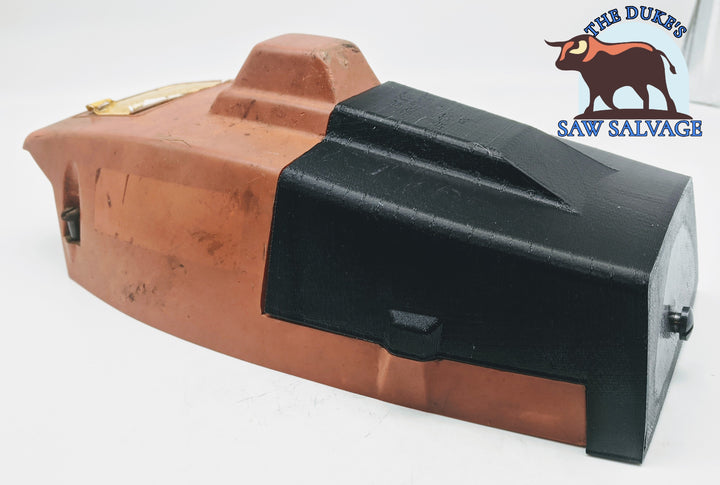 DUKE'S REPLICA AIR FILTER COVER FITS HUSQVARNA 285 298 2100 2101 VERSION 2.0 BLACK - www.SawSalvage.co Traverse Creek Inc.