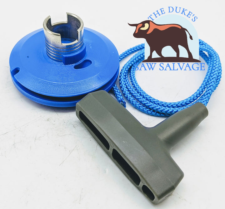 THE DUKE'S STARTER PULLEY AND ROPE FITS HUSQVARNA K750 K760 K650 K960 K970 - www.SawSalvage.co Traverse Creek Inc.