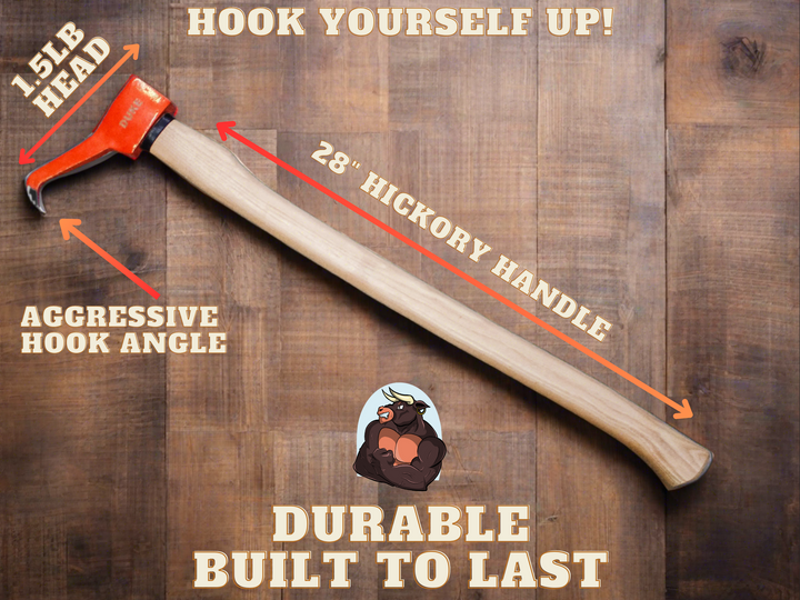 THE DUKE'S PICKAROON LOG HANDLING TOOL 28" HICKORY HANDLE