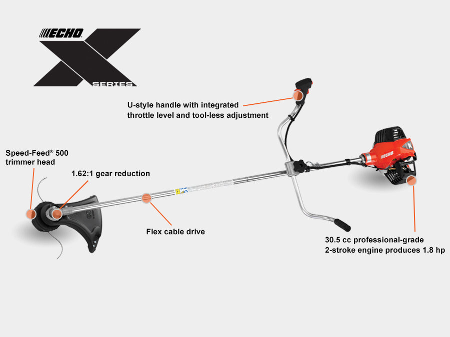 ECHO SRM-3020U X-SERIES PROFESSIONAL TRIMMER / BRUSHCUTTER