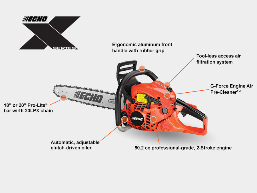 ECHO CS-501P X SERIES PROFESSIONAL GASOLINE CHAINSAW - Saw Salvage