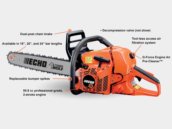 ECHO CS-590 TIMBER WOLF FARM AND RANCH GASOLINE CHAINSAW