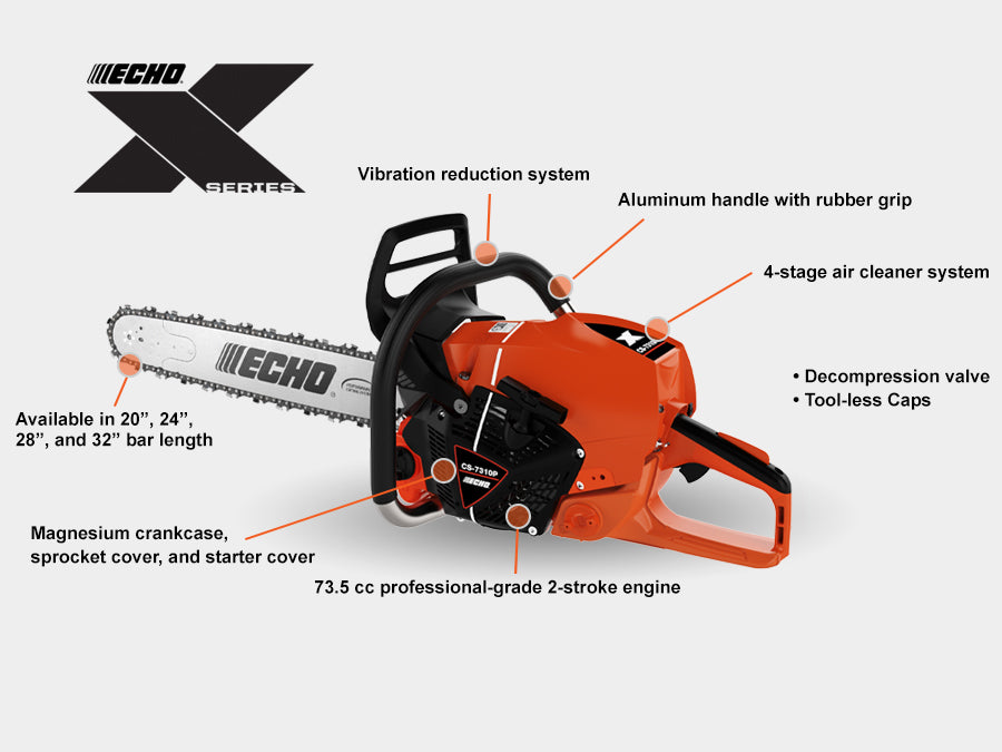 ECHO CS-7310P X SERIES PROFESSIONAL CHAINSAW - Saw Salvage ECHO CS-7310P X SERIES PROFESSIONAL CHAINSAW - Saw Salvage