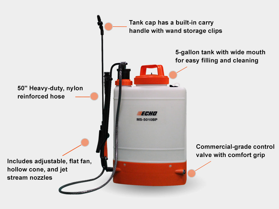 ECHO MS-5010BP 5-GALLON PROFESSIONAL BACKPACK SPRAYER