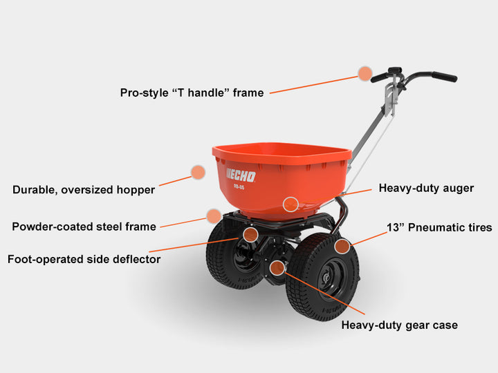 ECHO RB-85 85LB CAPACITY BROADCAST SPREADER
