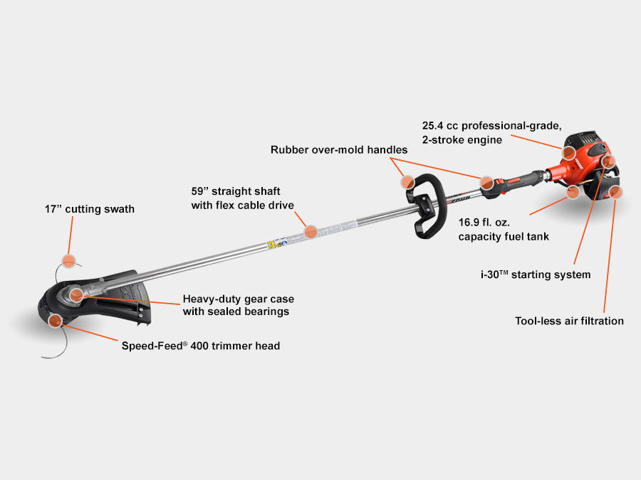 ECHO SRM-266 PROFESSIONAL STRAIGHT SHAFT STRING TRIMMER