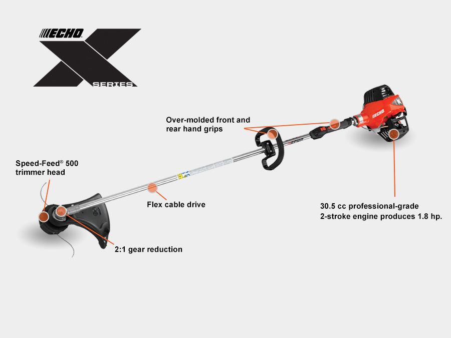 ECHO SRM-3020T X-SERIES HIGH TORQUE STRAIGHT SHAFT STRING TRIMMER