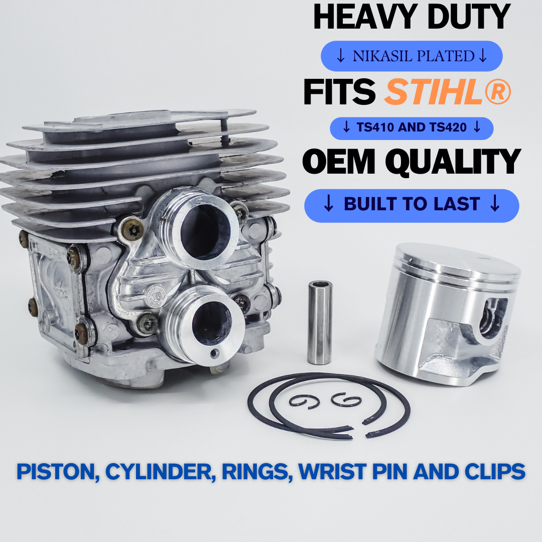 THE DUKE'S NIKASIL PISTON AND CYLINDER FITS STIHL TS410 TS420 50MM 4238 020 1202