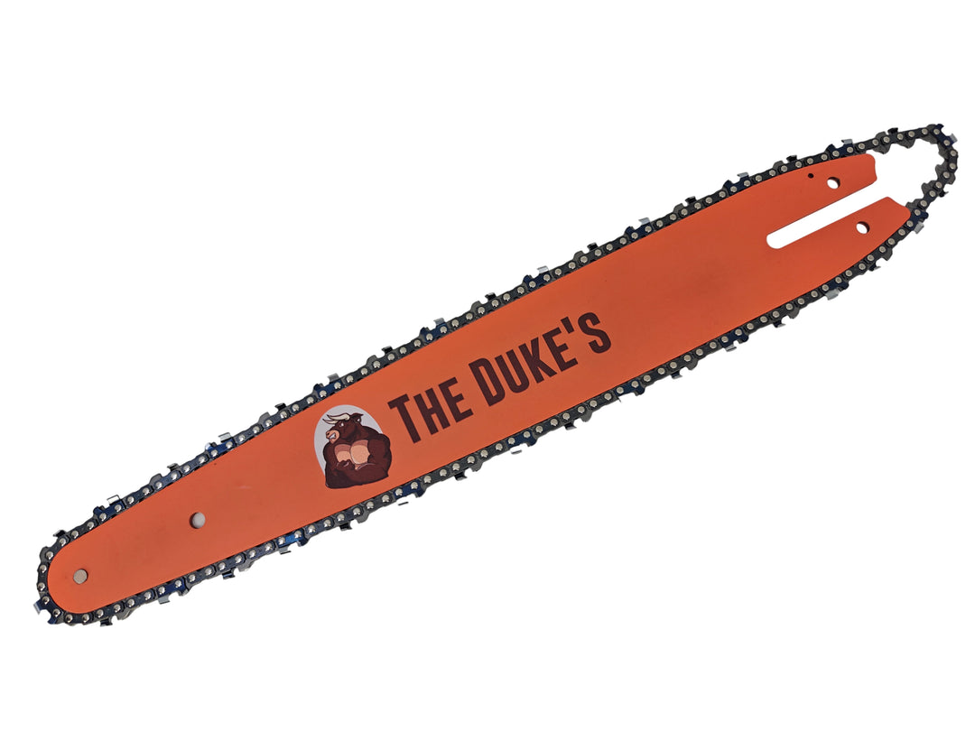 THE DUKE'S BAR AND FULL CHISEL HARD CHROME CHAIN COMBO