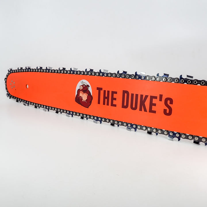 THE DUKE'S BAR AND FULL CHISEL HARD CHROME CHAIN COMBO