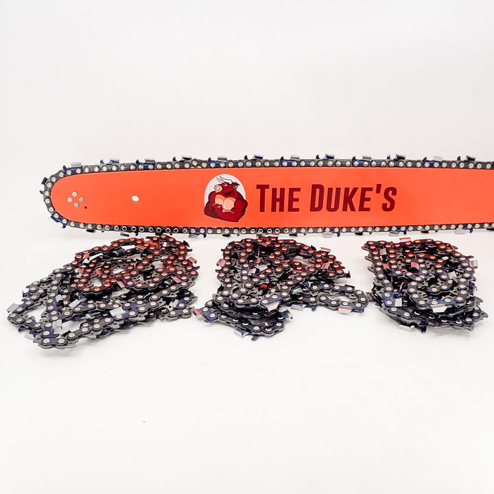 THE DUKE'S BAR AND 4 CHAINS FITS HUSQVARNA SMALL MOUNT 20" 3/8 .050 72DL