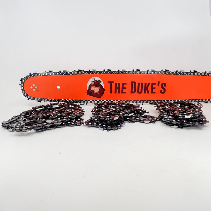 THE DUKE'S BAR AND 4 CHAINS FITS HUSQVARNA SMALL MOUNT 20" 3/8 .050 72DL