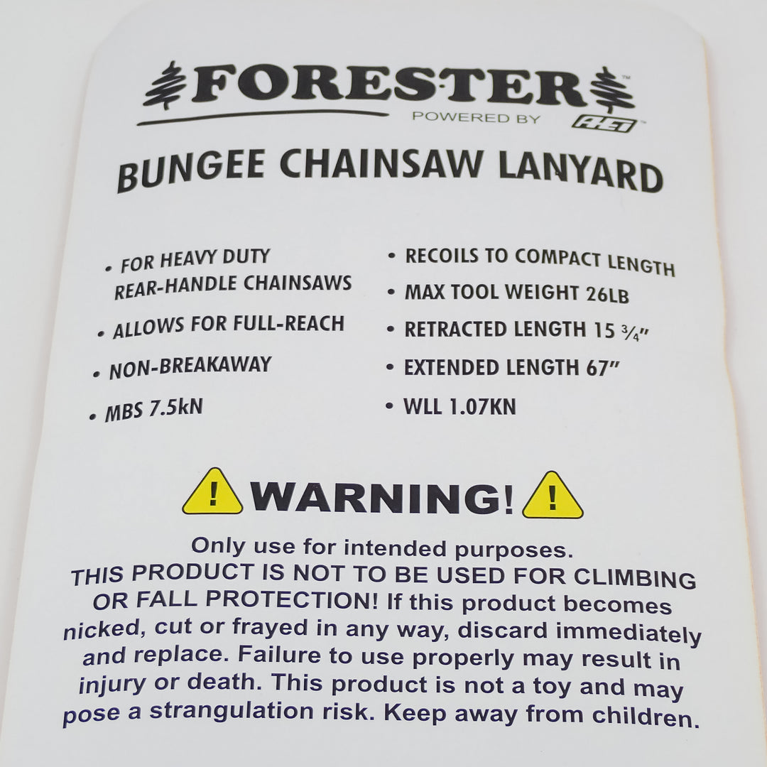 FORESTER 67" GREEN CHAINSAW CLIMBING ARBORIST LANYARD