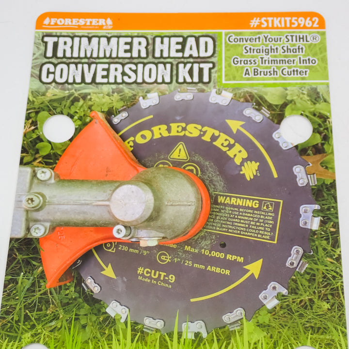 FORESTER BRUSHCUTTER CONVERSION KIT, FITS STRAIGHT SHAFT STIHL TRIMMERS