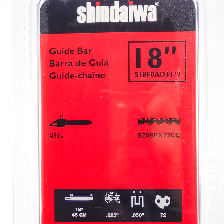 GENUINE SHINDAIWA BAR FITS 491S S20BPX72CQ .325 .050 72DL