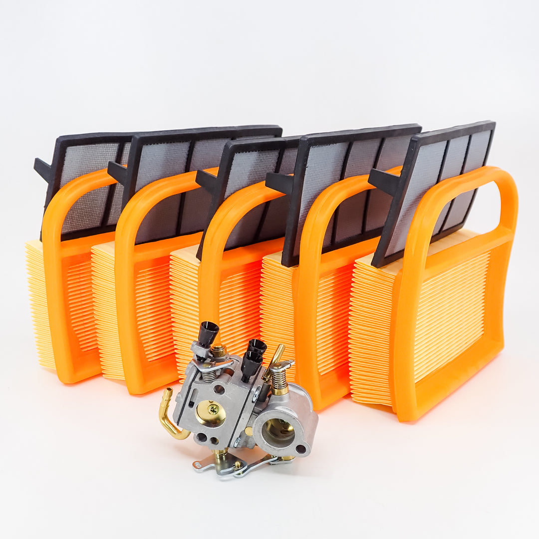 THE DUKE'S CARBURETOR AND 5-PACK AIR FILTER KIT FITS STIHL TS410, TS420