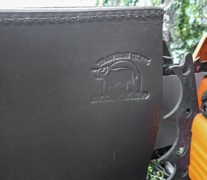 LEATHER CHAINSAW BAR COVER SCABBARD WITH WRENCH HOLDER 36"