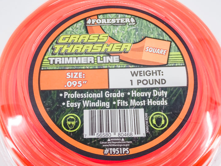 FORESTER GRASS THRASHER SQUARE TRIMMER LINE 1LB .095