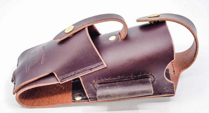 THE DUKE'S HANDMADE LEATHER LOGGER'S WEDGE FILE TOOL POUCH