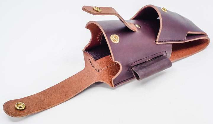 THE DUKE'S HANDMADE LEATHER LOGGER'S WEDGE FILE TOOL POUCH