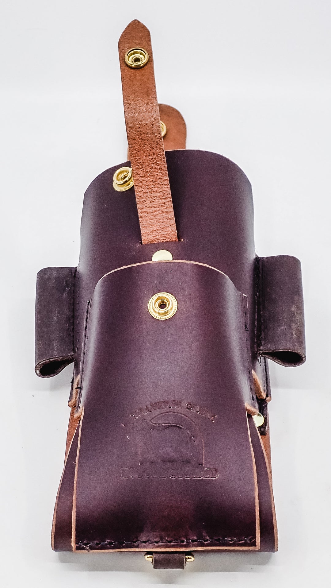 THE DUKE'S HANDMADE LEATHER LOGGER'S WEDGE FILE TOOL POUCH