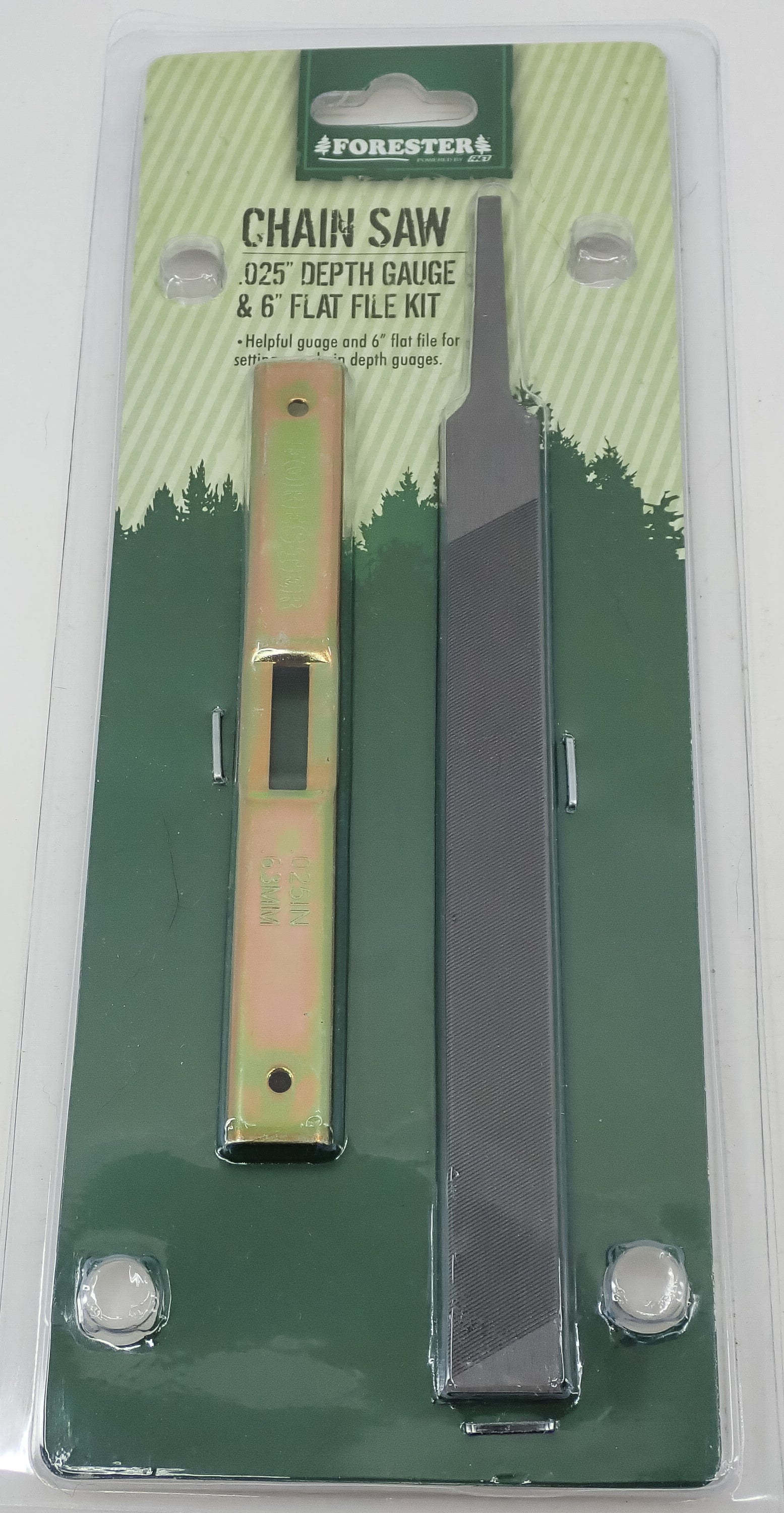 FORESTER CHAINSAW .025 RAKER DEPTH GAUGE TOOL AND FLAT FILE Saw Salvage