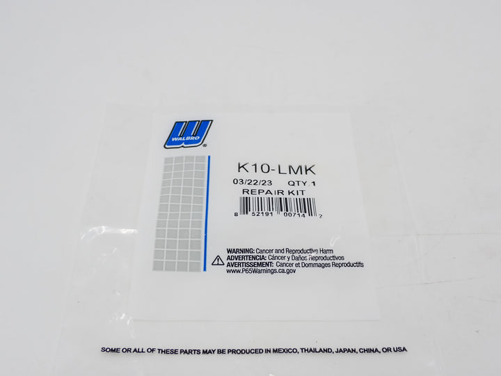 GENUINE OEM WALBRO CARBURETOR REPAIR KIT K10-LMK