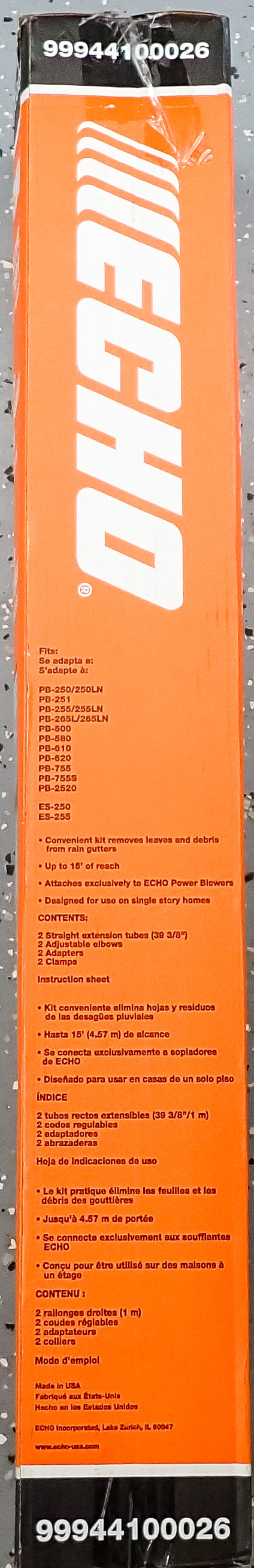 GENUINE ECHO RAIN GUTTER KIT FITS PB-250 PB-580 PB-2520 99944100026