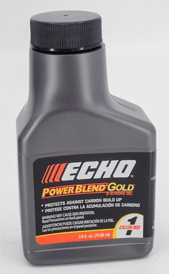 GENUINE ECHO POWER BLEND GOLD 6 PACK, 2.6 OZ BOTTLE 50:1 1 GALLON MIX